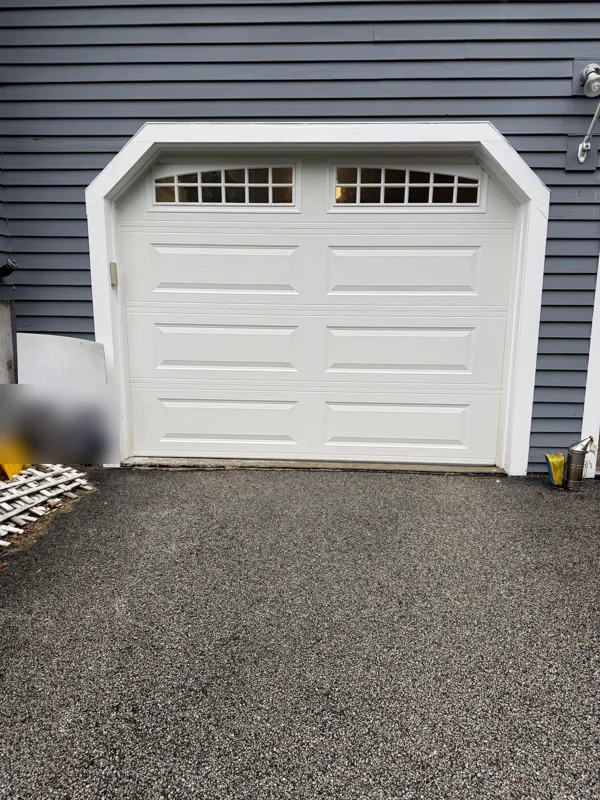 Door with arched windows by Green Garage Doors