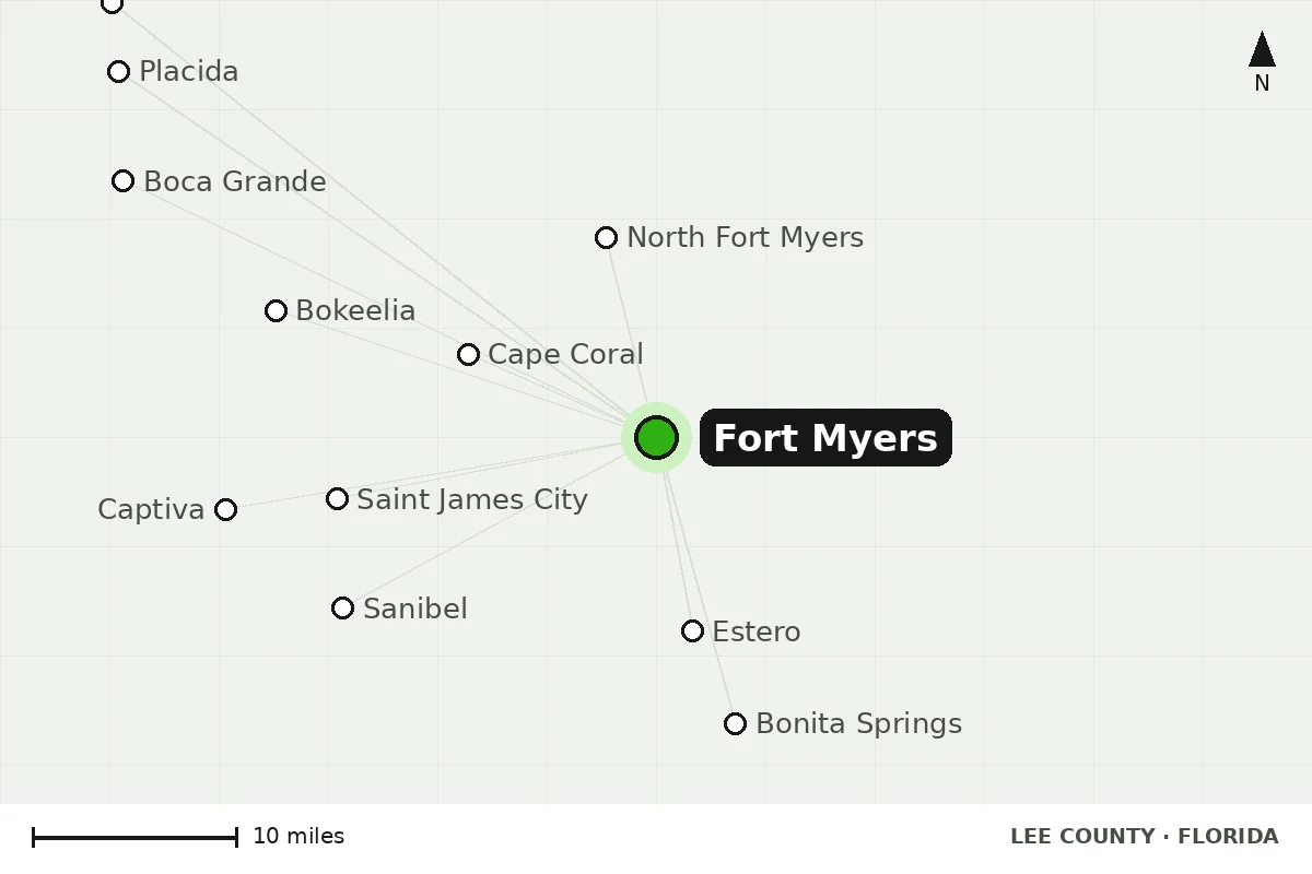 Map of the cities we serve